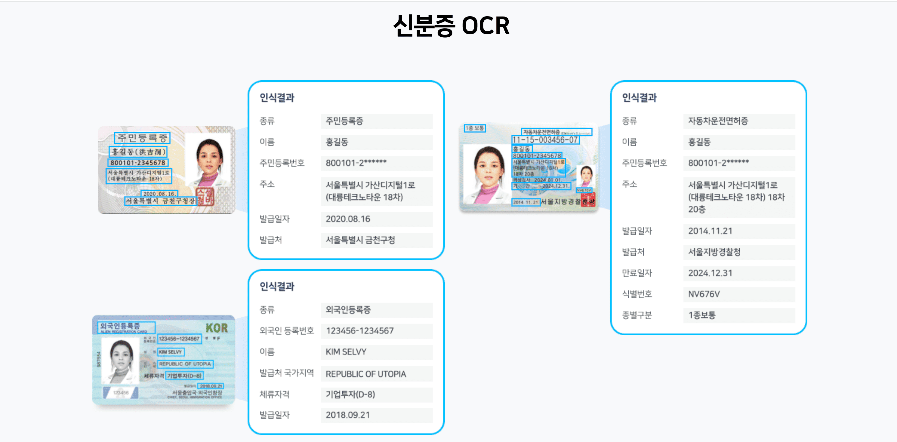 신분증/신용카드 OCR 엔진 SDK 포팅 개발 스크린샷 1