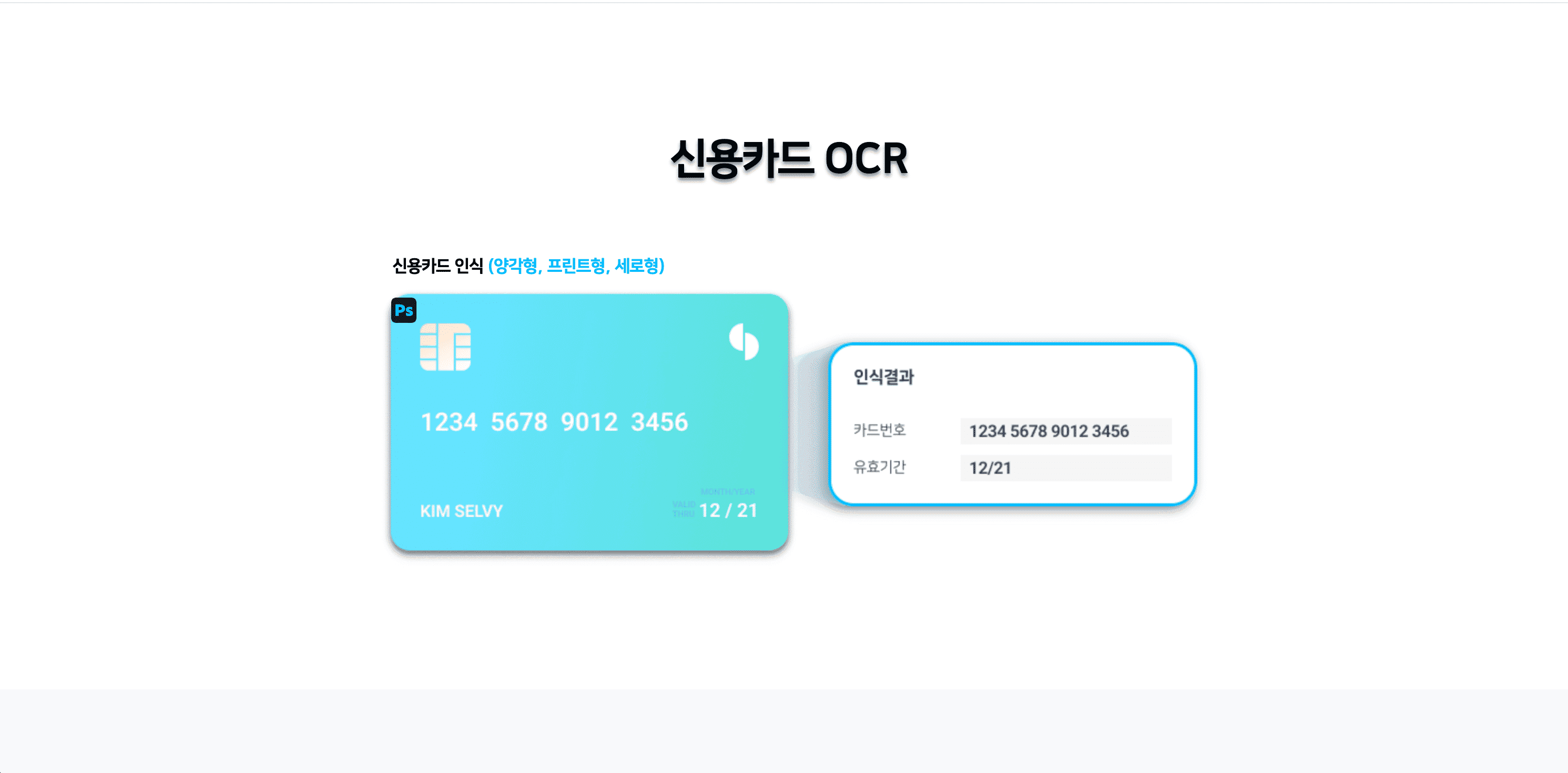 신분증/신용카드 OCR 엔진 SDK 포팅 개발 스크린샷 2